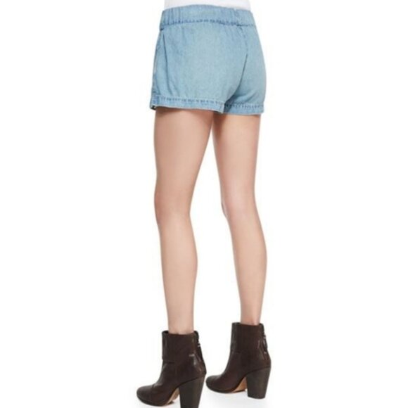 rag & bone light blue denim chambray shorts - Picture 2 of 4